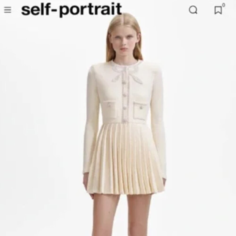 NTW Self Portrait Bow Knit Dress
